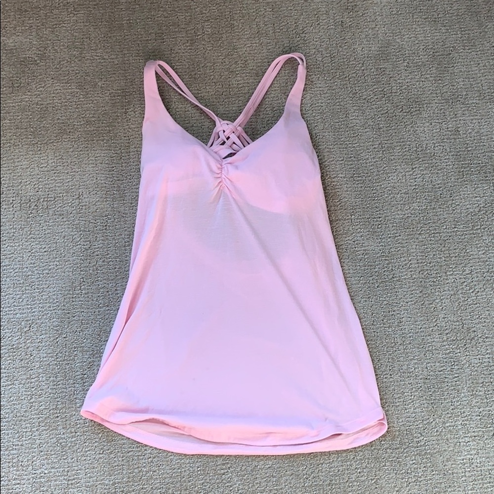 never worn light pink lululemon tank top